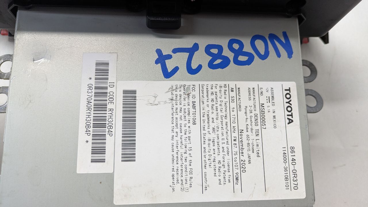 2021 TOYOTA RAV4 2.5L 4cyl Hybrid VVT Radio Audio - 483460 — photo 3