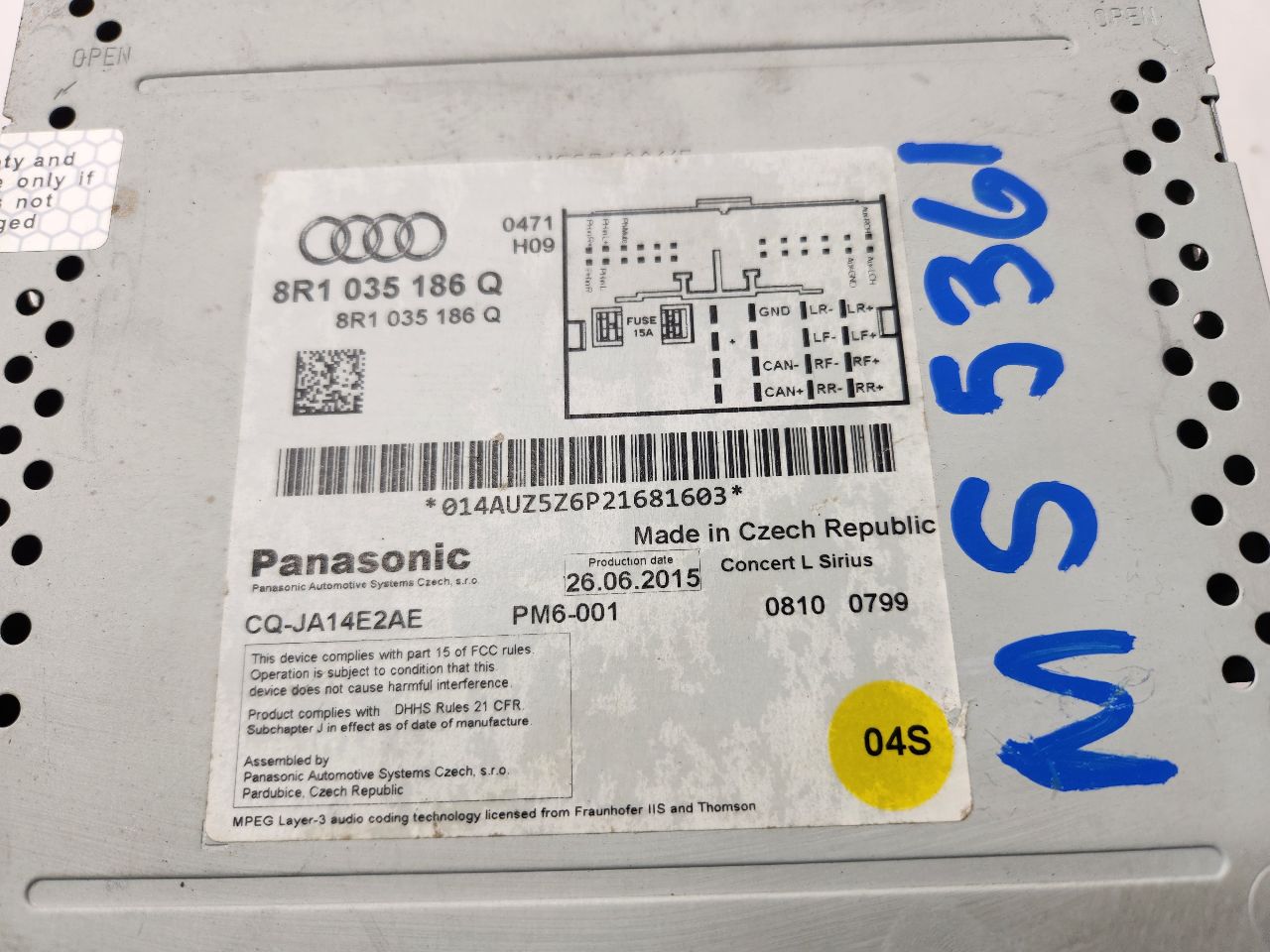2016 AUDI A4 Radio Audio - 484356 — photo 3