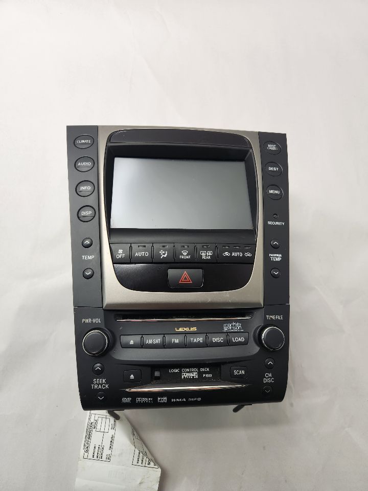 2007 LEXUS GS450H 6cyl Hybrid 3.5 liter Radio Audio - 484691