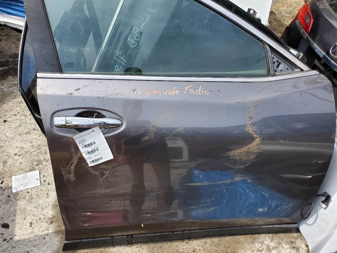 2015 NISSAN ROGUE 4cyl Gasoline 2.5 DOHC Right DOOR ASSEMBLY, FR - 485448