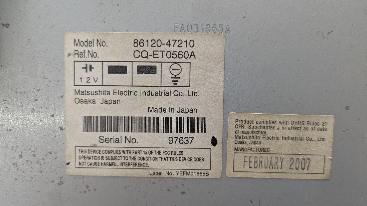 2007 TOYOTA PRIUS Radio Audio - 486075 — photo 3