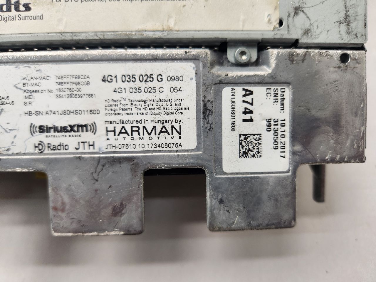 2018 AUDI A6 Radio Audio - 486558 — photo 3