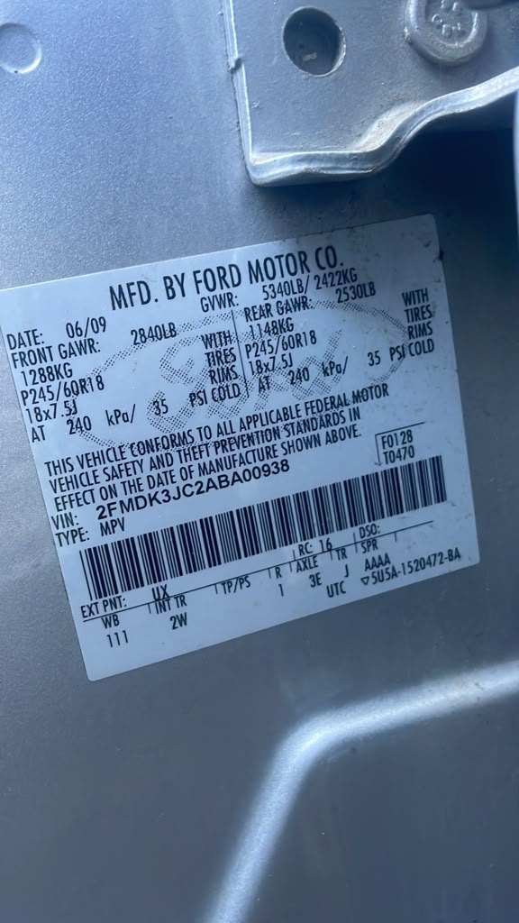 2010 FORD EDGE AC COMPRESSOR - 487185 — photo 3
