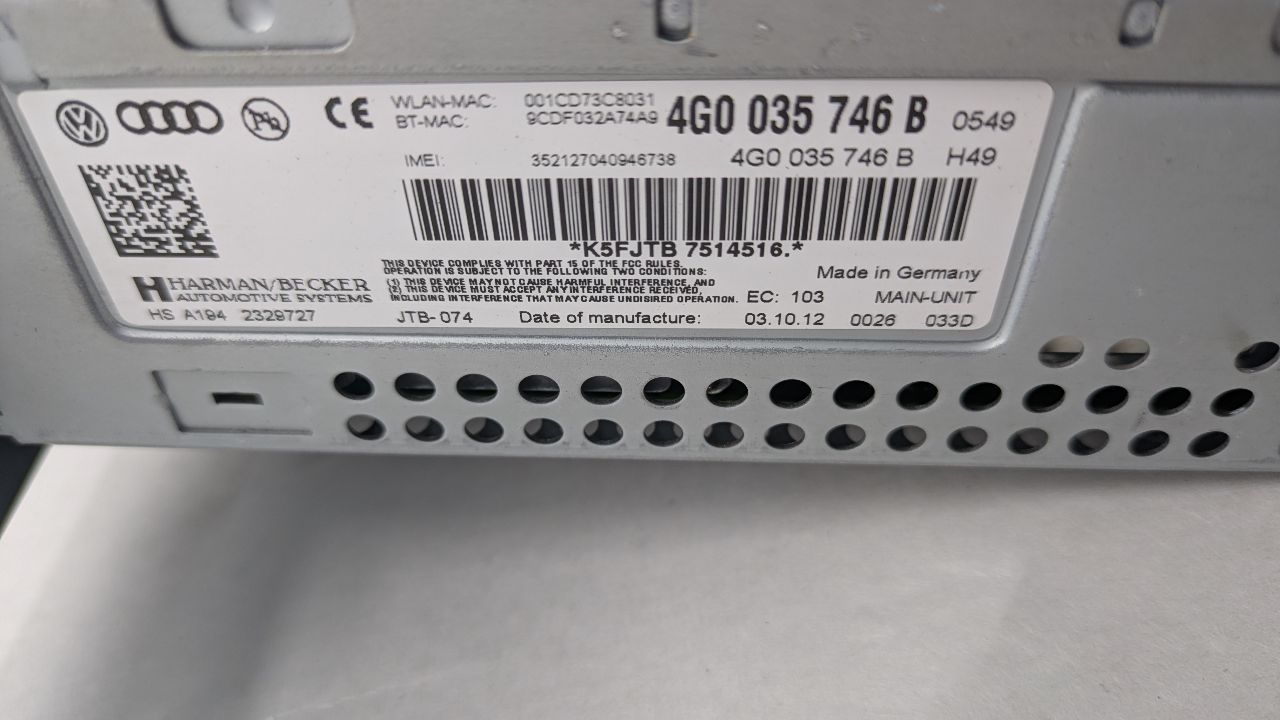 2013 AUDI A6 Radio Audio - 487327 — photo 4