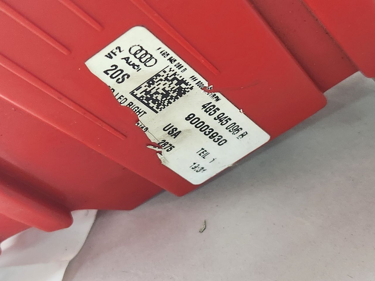 2013 AUDI A6 Right TAIL LAMP - 487332 — photo 3