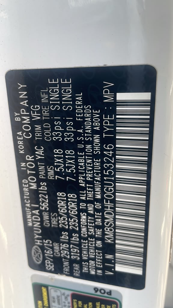 2016 HYUNDAI SANTA FE BUMPER ASSY, FRONT - 488517 — photo 3