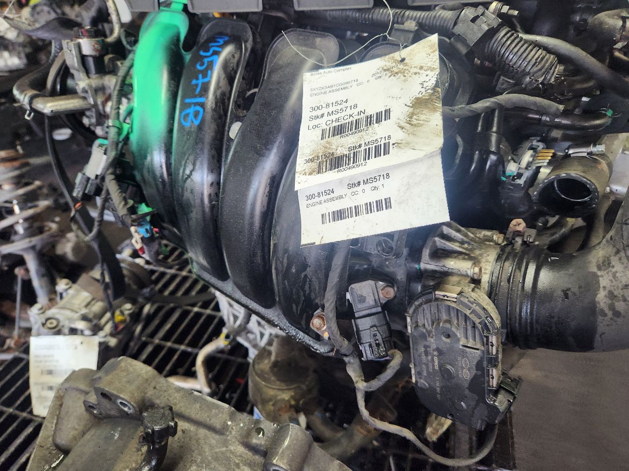 2012 HYUNDAI SANTA FE ENGINE ASSEMBLY - 490912 — photo 3