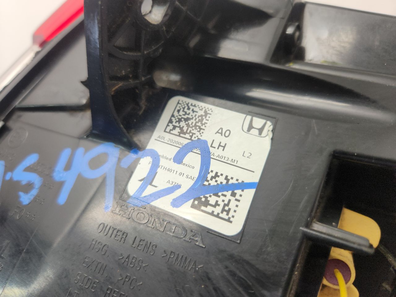 2020 HONDA ACCORD Left TAIL LAMP - 491502 — photo 4