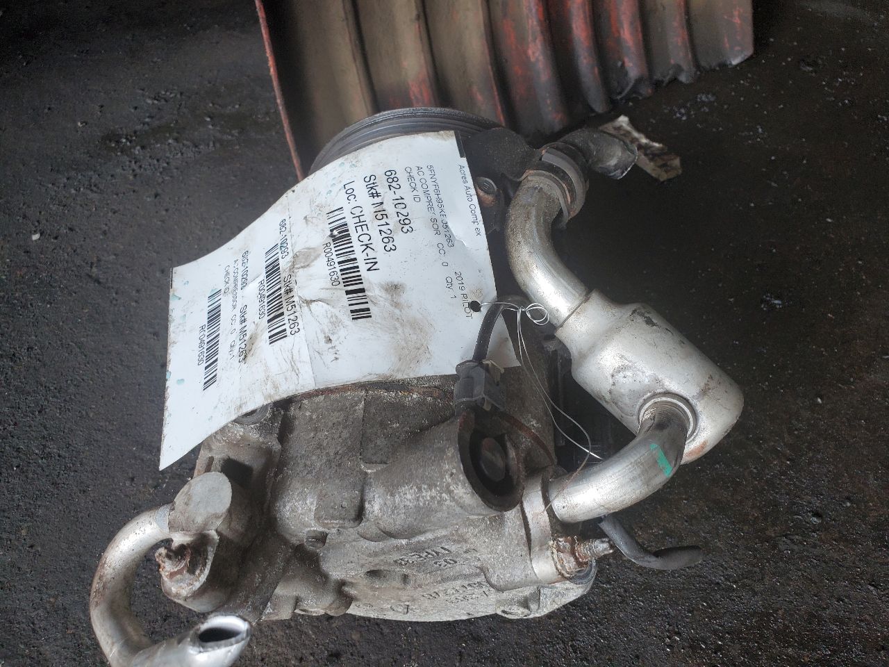 2019 HONDA PILOT AC COMPRESSOR - 491630 — photo 4