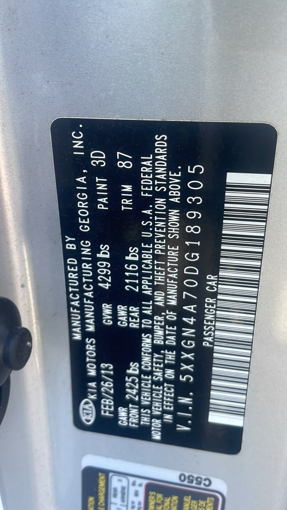 2013 KIA OPTIMA BUMPER ASSY, FRONT - 492808 — photo 4