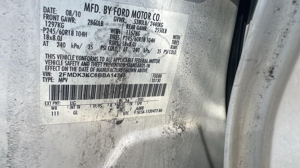 2011 FORD EDGE BUMPER ASSY, FRONT - 496479 — photo 8