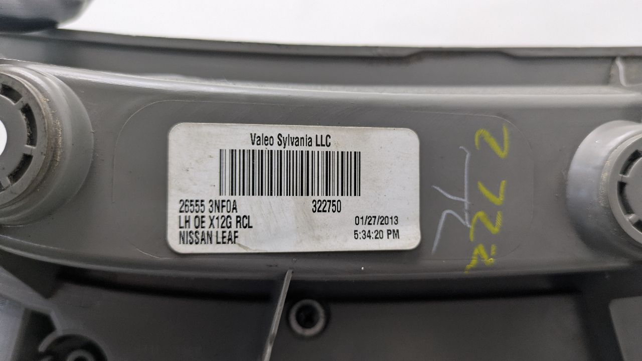 2013 NISSAN LEAF Left TAIL LAMP - 496575 — photo 6