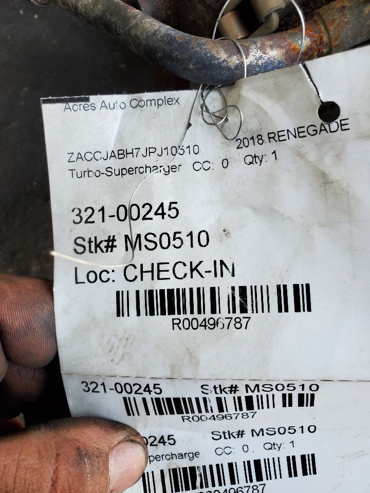 2018 JEEP RENEGADE Turbo-Supercharger - 496787