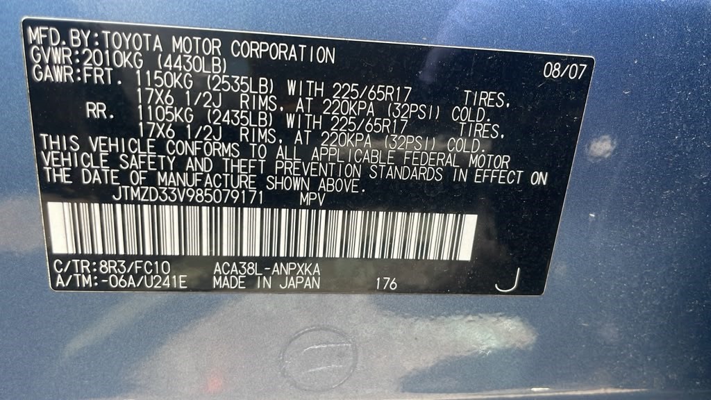 2008 TOYOTA RAV4 AC COMPRESSOR - 496945 — photo 3