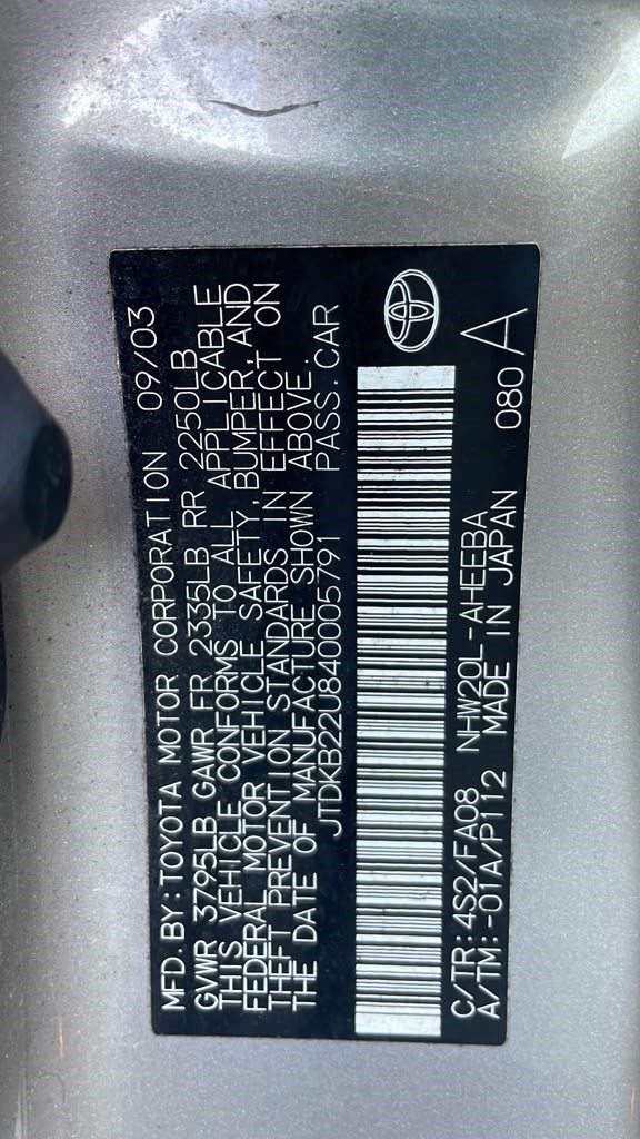 2004 TOYOTA PRIUS BATTERY - 497724