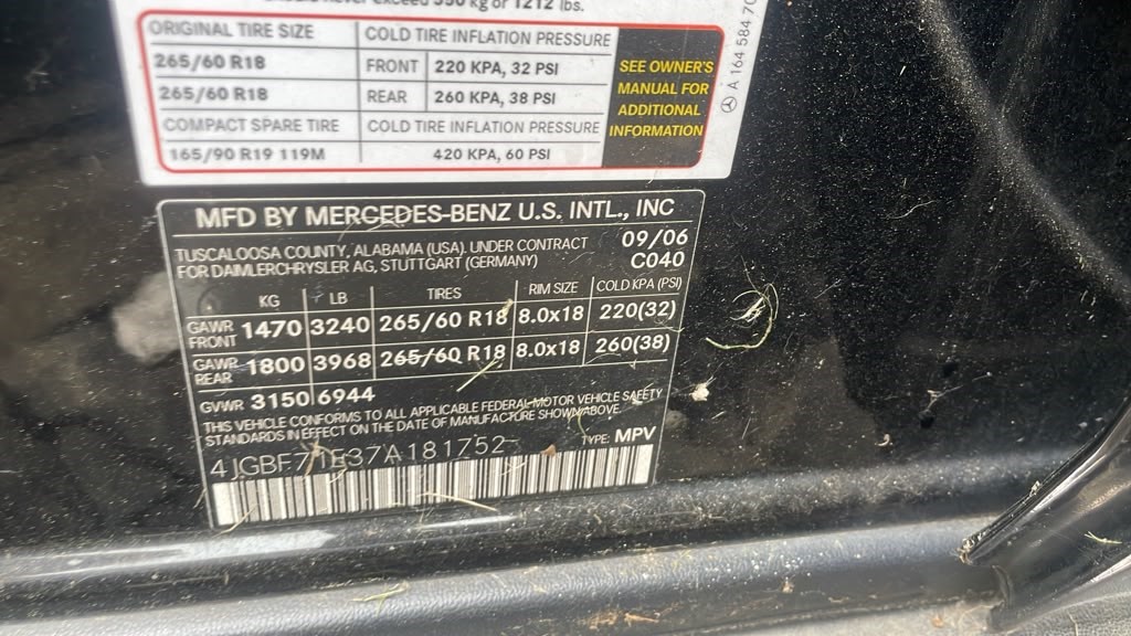 2007 MERCEDES-BENZ GL-CLASS BUMPER ASSY, FRONT - 498859 — photo 8