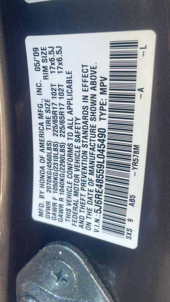 2009 HONDA CR-V STEERING GEAR RACK - 500333 — photo 1