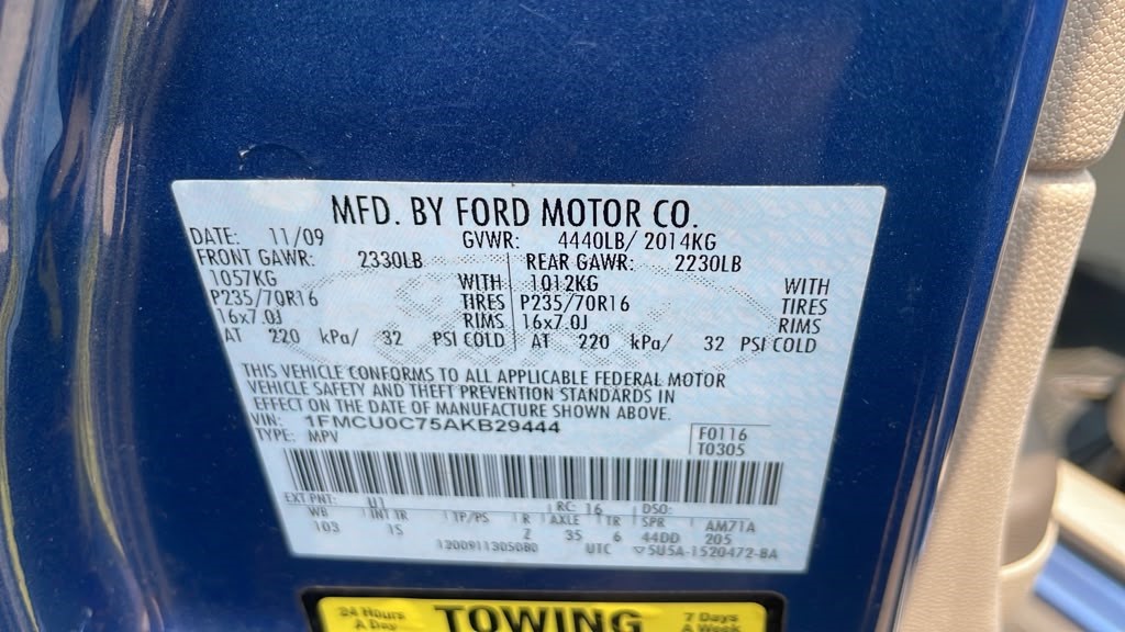 2010 FORD ESCAPE STEERING COLUMN - 501378 — photo 6