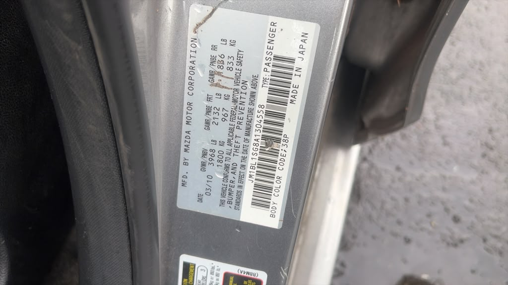 2010 MAZDA 3 Chassis Cont Mod - 507849 — photo 3