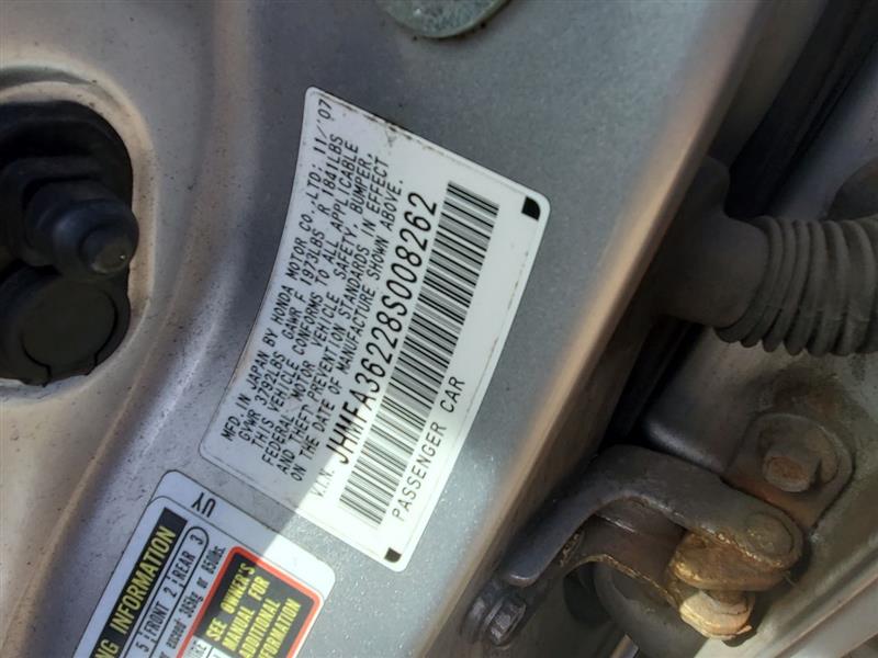 2008 HONDA CIVIC 4cyl Electric 1.3 Conv/Invert/Charger - 509439