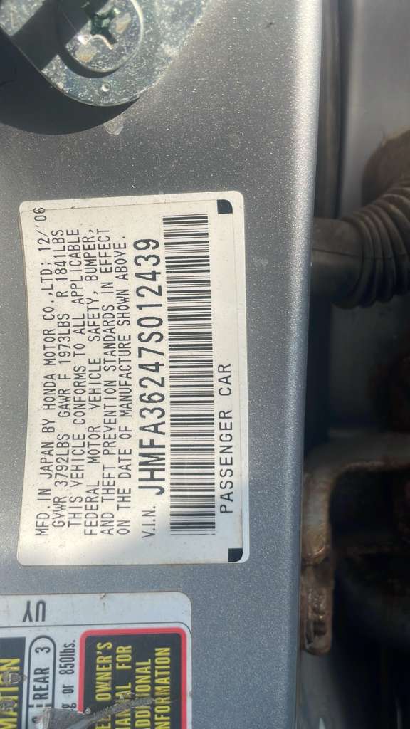 2007 HONDA CIVIC Conv/Invert/Charger - 509443 — photo 3