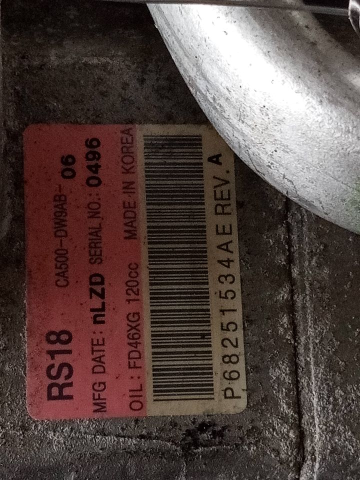 2019 JEEP GRAND CHEROKEE 3.6L 6cyl AC COMPRESSOR - 95813 — photo 4