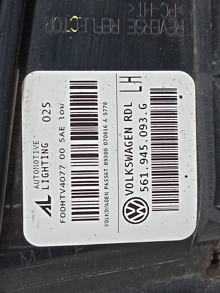 2017 VOLKSWAGEN PASSAT Left TAIL LAMP - 99514 — photo 3